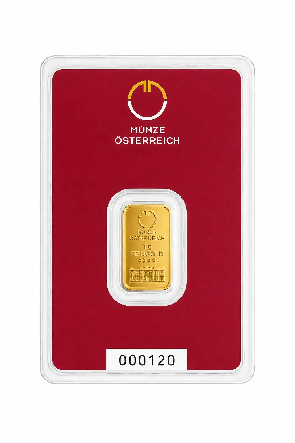 Münze Österreich zlatna pločica 1g