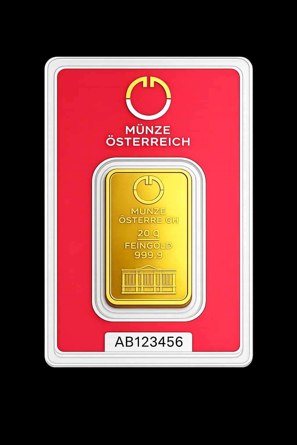 Münze Österreich zlatna pločica 20g